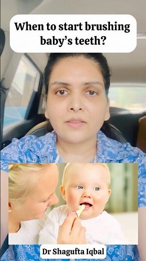When to Start Brushing Baby’s Teeth | Baby Dental Care Tips by Pediatrician #shorts #ytshorts