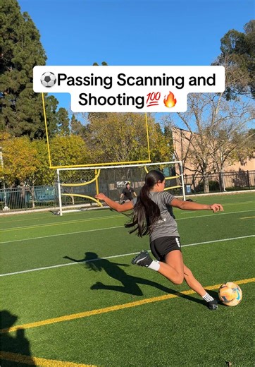⚽️Passing awareness decision making and shooting. Great drill for attacking midfielders💯🔥 #soccer #soccertraining #soccerdrills #soccergirl #girlssoccer