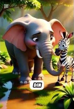 Haathi aur Zebra ki Dosti|friendship of zebra and Elephant forever#viral #viralmoment #shorts