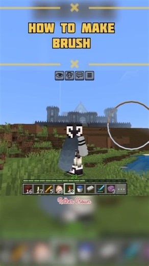 How to make Brush in Minecraft / Brush use in Minecraft/ Easy brush trick