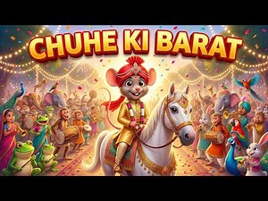 CHUHE KI BARAT 🐭✨ | Pixar Style 3D Indian Wedding | Hindi Cartoon | Kids Rhymes 🎺🐒🦚