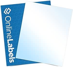8.5 x 11 Clear Frosted Matte Sticker Paper (Inkjet Printers Only) - 100 Sheets - Full Sheet Labels - OnlineLabels
