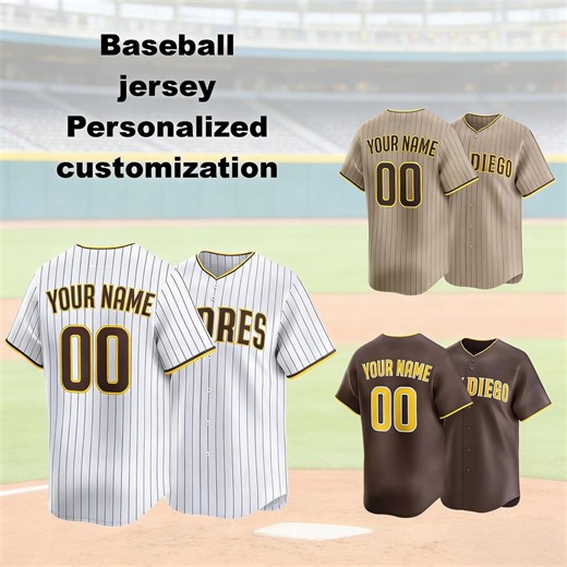 San Diego Baseball Team Jersey,custom Name & Number Shirt, Personalized Gift for Men Kids and Baseball Fans - Etsy