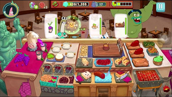 SpongeBob Krusty Cook Off King Neptune's Vomitorium Level 101 - 110 Gameplay Video 202(iOS Android)