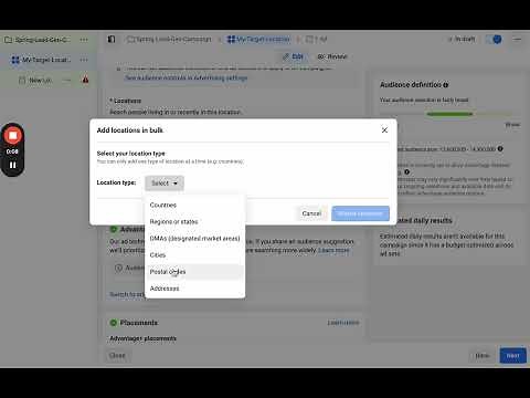 Adding ZIP Codes to Facebook Ads Location Targeting