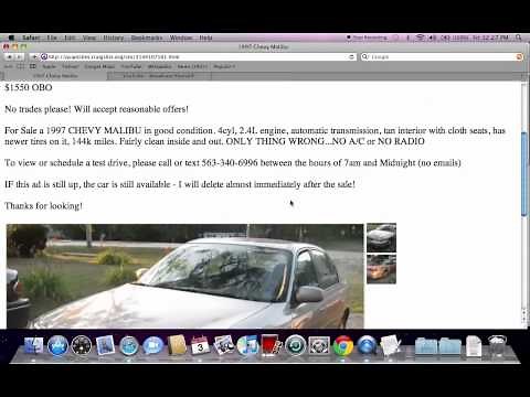 Craigslist Quad Cities Iowa and Illinois Used Cars - Popular Vehicles Under $2500 Today