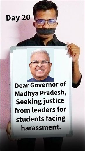 20th Day of Silent Protest Governor of Madhya Pradesh English