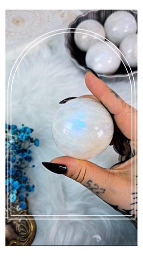 Real White Moonstone Sphere - Etsy