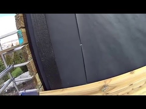 Holzfassade montieren mit Rhombusschalung