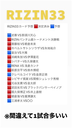 #RIZIN33 #RIZIN #朝倉未来 #那須川天心 #武尊 #朝倉海 #rizinバンタム級トーナメント #シバター #斎藤裕