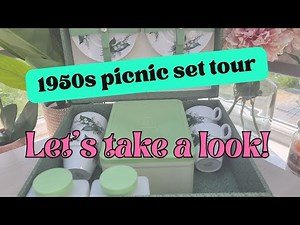 Let's take a look at a vintage 1950s Brexton picnic set!