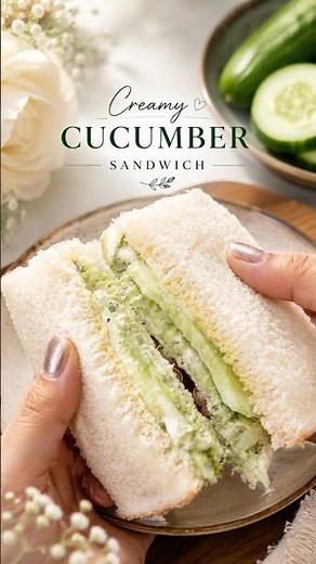 🥒 Viral Cucumber Cream cheese Sandwiches- Light, Fresh & Irresistibly Elegant!!