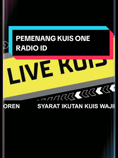 selamat buat @bulat baskom pemeang kuis ONE RADIO ID #CapCut #oneradioid #livehighlights #fyp #anniversary