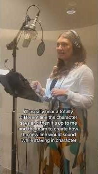 explaining what ADR is while doing a mock record for inside out 2 at PIXAR!