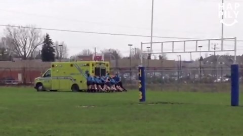 Rugby Girls Push Ambulance Carrying Injured Teammate From Mud