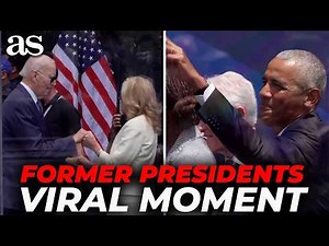OBAMA, BIDEN, BUSH and CLINTON create VIRAL MOMENT at Chicago celebration