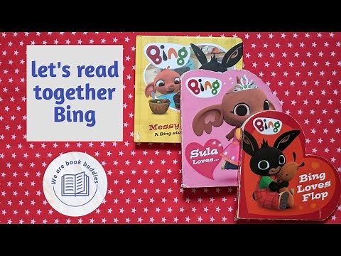 Let's read together 3 Bing books. Messy Cake, Sula Loves.., Bing Loves Flop. Read along aloud.