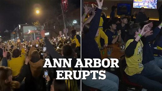Celebrations erupt in Ann Arbor after Wolverines win