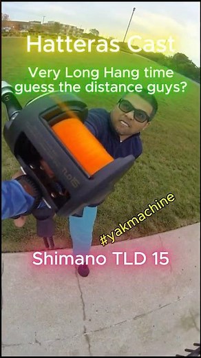 Shimano TLD 15 VERY Long Hang Time! GUESS the distance guys? #shorts #longcasting #surfcasting #fyp