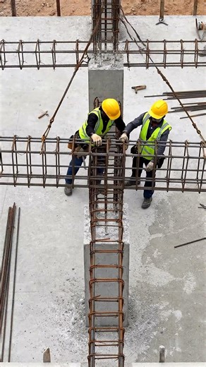 ASMR House Construction! Luxury Villa 2024 Beam Reinforcement Placement Between Columns