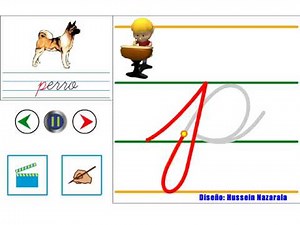 Letra cursiva animada software educativo