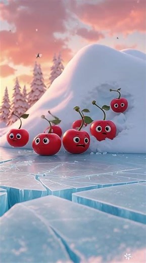 Fruit Characters vs Frozen Pool! 🍒🍒🍒 #shorts