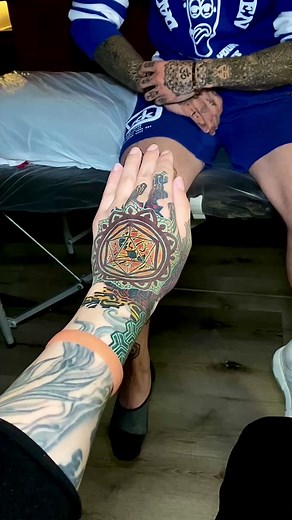 Geometric Mandala Leg Tattoo Ideas for Men