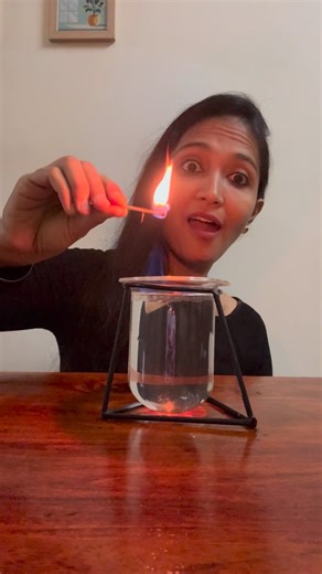 A For Atom on Instagram: "Invisible fire science experiment🔥 I poured sanitizer on water and lit it — the flame burns but looks nearly invisible! This happens because alcohol burns with a faint blue flame. A super cool and safe-handled science demo you must try ONLY with adult supervision! 👩‍🔬✨ #InvisibleFire #ScienceExperiment #ScienceReels #AForAtom #FireExperiment #HomeScience #STEM #CoolScience #SanitizerExperiment #ScienceForKids"