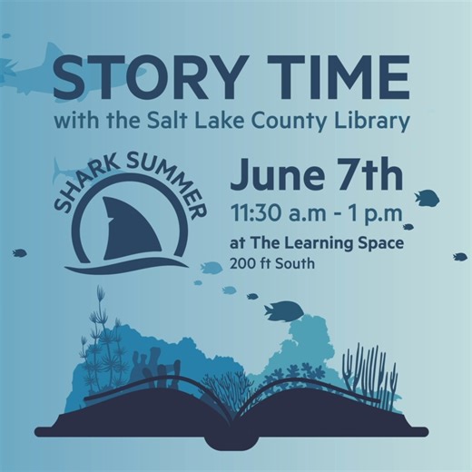 🦈 Shark Summer Meets Storytime! 📖 Join us Saturday, June 7 from 11:30 AM – 1 PM in the Clark Planetarium Learning Space for a "fin-tastic" family event with Salt Lake County Library! Located just 200 ft. south of our main building. 🌊 Dive into shark tales, fun facts, hands-on crafts, and games—perfect for curious kids and shark-loving grown-ups alike. 🎨 Activities include: • Shark skin texture craft • Origami shark bookmarks • Shark-themed Bean bag toss • Interactive games & more! It’s scien