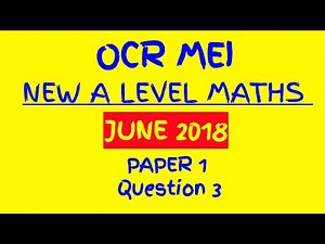 OCR MEI NEW SPECIFICATION 2018 A Level Maths Paper 1 Walkthrough Q3: Trigonometric Equation