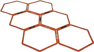 Yes4All Hex Agility Rings/Speed Rings with Carrying Bag – Hexagon Rings, Agility Hurdles for Agility Footwork Training
