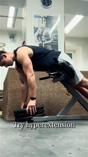 No more lower back pain. Back extension exercise #howto #gym #training #backworkout