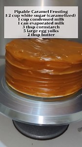 Pipable Caramel Frosting Instruction Caramelize the sugar until amber in color. Slowly add condensed milk while continuously mixing. In a separate bowl, dissolve the cornstarch and egg in the evaporated milk, then strain the mixture before pouring it into the pan. Add 2 tbsp butter and continuously stirring until smooth. #caramelfrosting #caramelsauce | Wais na Mommy