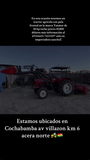 Tractor Yanmar de 38 hp en Cochabamba