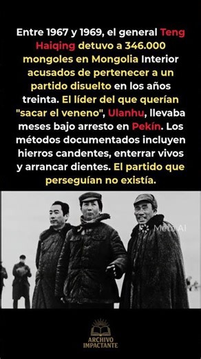 Torturaron a 20.000 mongoles por un partido que tenía 30 años disuelto ⚔️ #Historia
