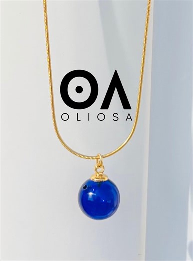 Essential Oil Diffuser Pendant in Glass • Royal Blue • Gold-plated Stainless Steel Chain • Wellness Jewelry - Etsy