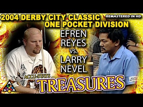 EFREN REYES vs LARRY NEVEL - 2004 DERBY CITY CLASSIC ONE POCKET DIVISION