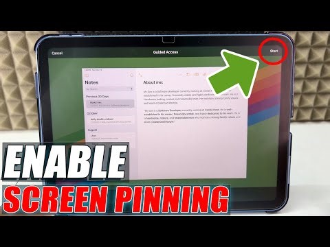 How to lock ipad screen so it doesnt move? (Guided access/pinning)