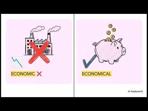 What's the Difference - Economic Vs Economical ?