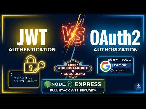 JWT vs OAuth2: Understanding the Fundamentals & Practicing Node.js Code (Authentication vs Author...