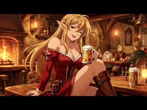 Medieval Tavern Feast | DnD Fantasy Background Music with Fireplace Ambience