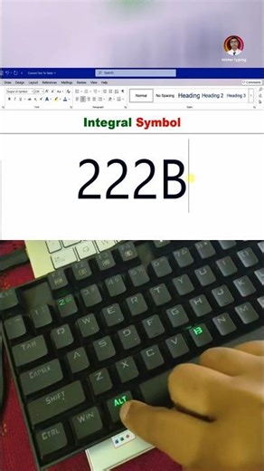 learn an integral symbol in just 10 seconds | #keyboard #windows #symbol #computer
