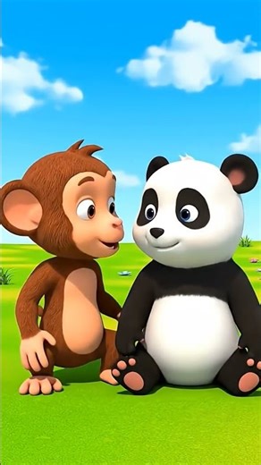 Panda and Monkey Enjoy Swimming 😍💦 #cute animals