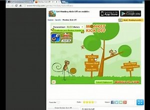 Farthest Distance Achieved In "Monkey Kick Off" (Online)