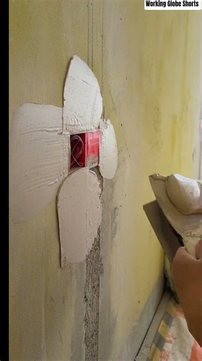 🧱🔌 Precision Wall Putty Application and Electrical Box Plastering