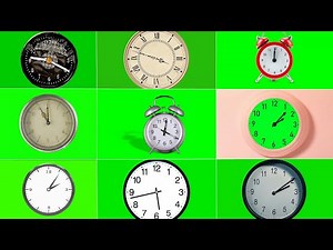 Clock green screen 13 mega options and multi Types for Chroma Key The migration of clocks