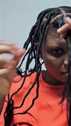 Threading hairstyle with brazilian wool