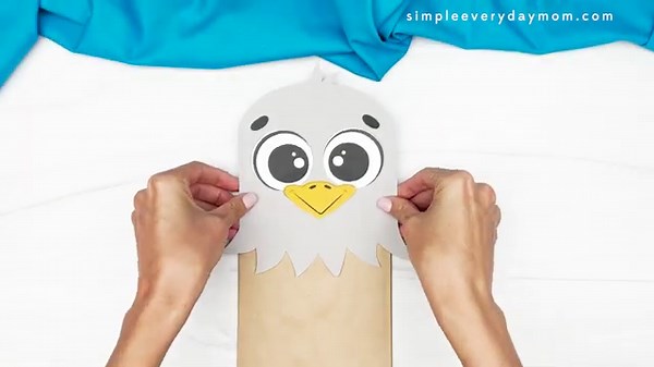 Eagle Paper Bag Puppet Craft For Kids