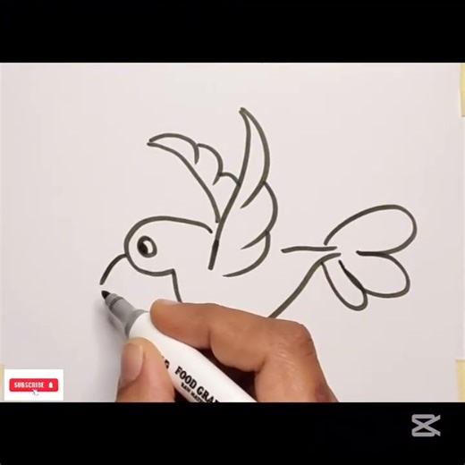 Draw a flying bird using Y