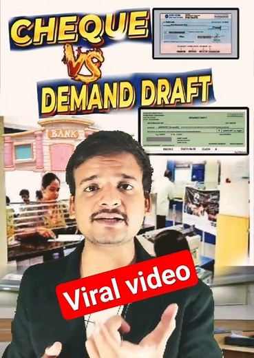 #khansir cheque vs demand draft/difference between cheques nd dd/upsc economy #bankingawareness